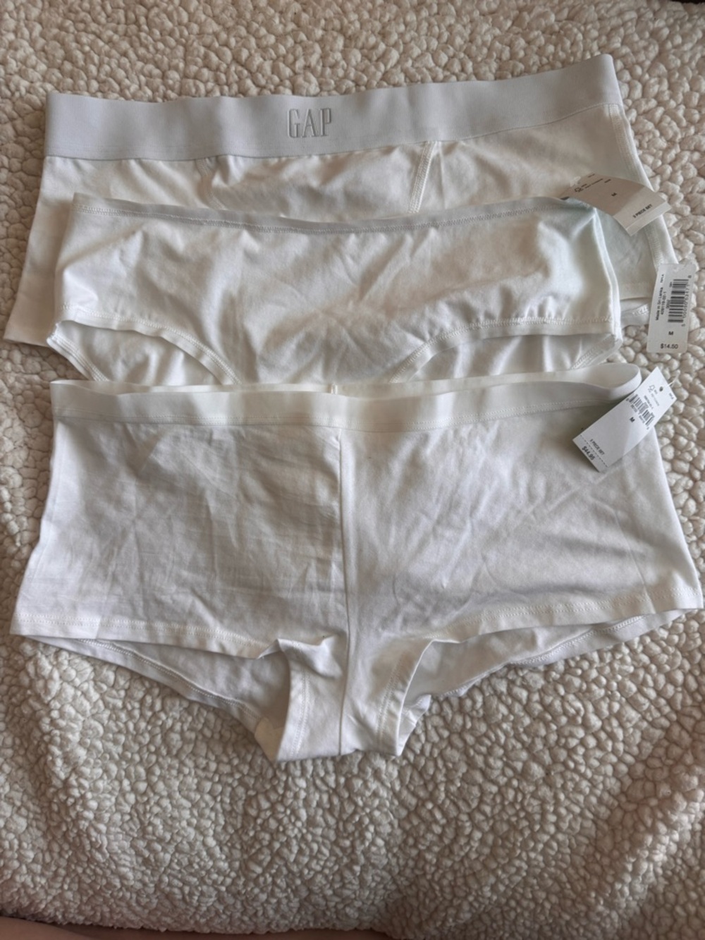 GAP 3-Piece White Cotton Underwear Set - GapBody